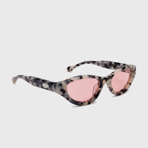 Cat-Eye Sunglasses - Black & White