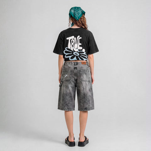 Bloom Boxy T-Shirt - Washed Black