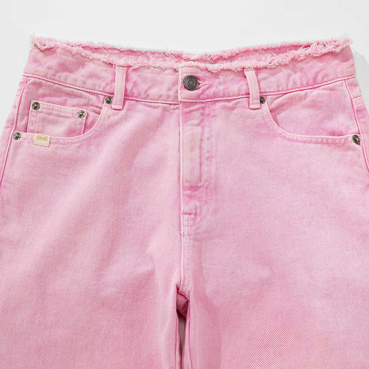 Blush Mid-Rise Pants - Pink