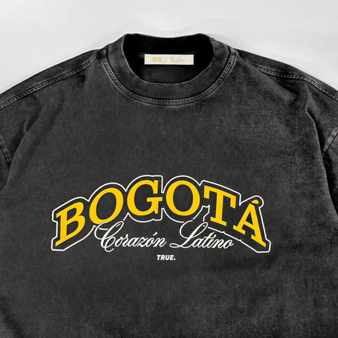 Bogota Latin Heart T-Shirt - Washed Black
