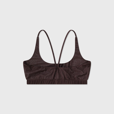 Mesh Cut-Out Top - Brown