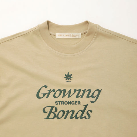 True X Herb Oversized Bonds T-Shirt - Camel