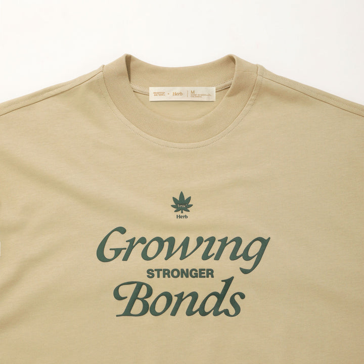 True X Herb Oversized Bonds T-Shirt - Camel
