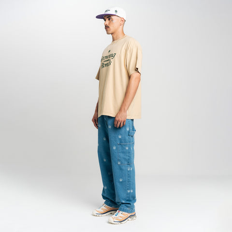 True X Herb Oversized Bonds T-Shirt - Camel