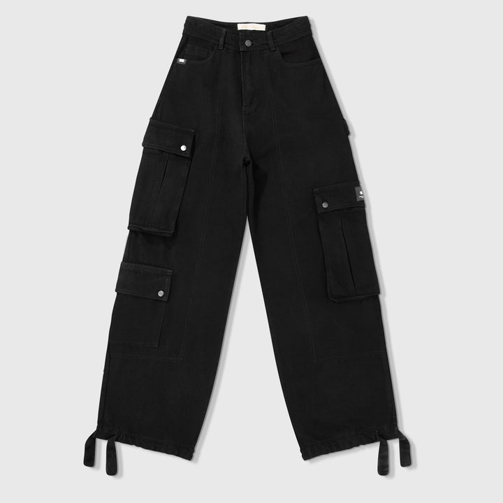 Cargo Multi-Pocket Pants - Black