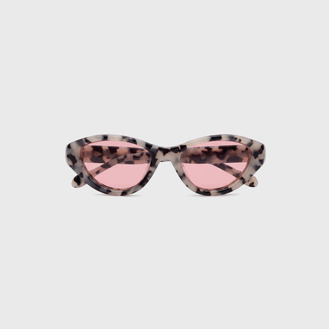 Cat-Eye Sunglasses - Black & White