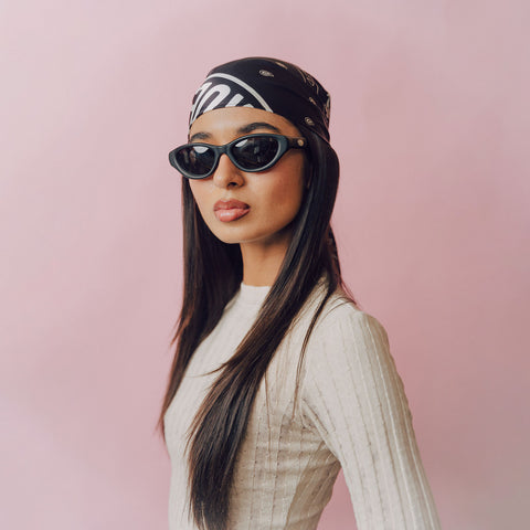 Cat-Eye Sunglasses - Black