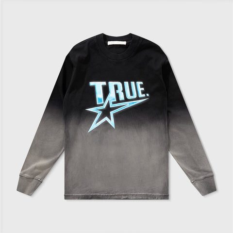 Chrome Long Sleeve Tee - Black/White
