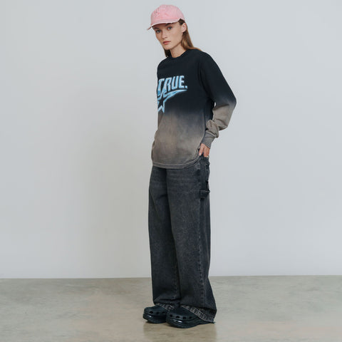 Chrome Long Sleeve Tee - Black/White