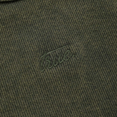 Core Ribbed Crop Tank Top - Military Green