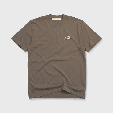 Cursive Logo T-Shirt - Light Brown