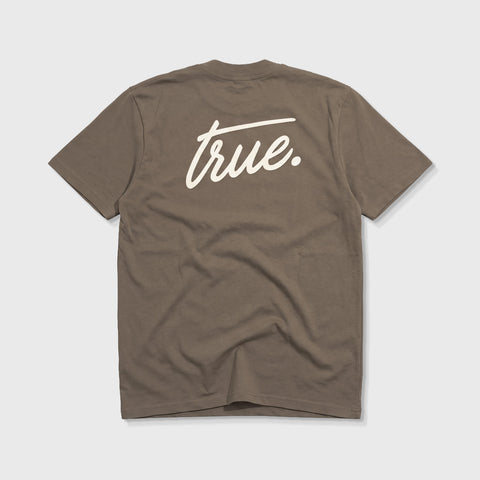 Cursive Logo T-Shirt - Light Brown
