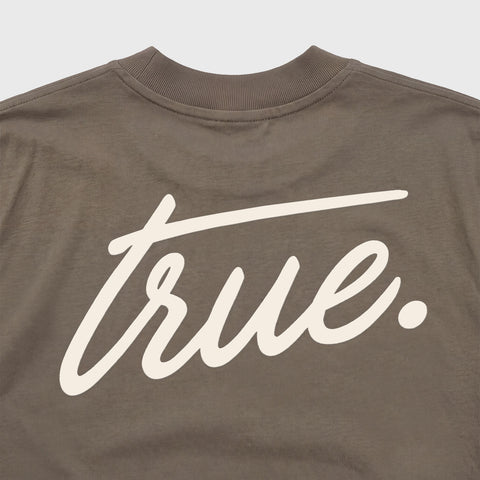 Cursive Logo T-Shirt - Light Brown