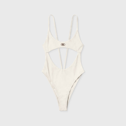 Cut-Out Low Back Bodysuit - Nude