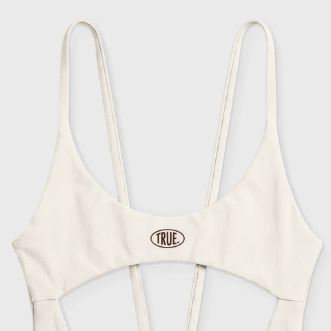 Cut-Out Low Back Bodysuit - Nude