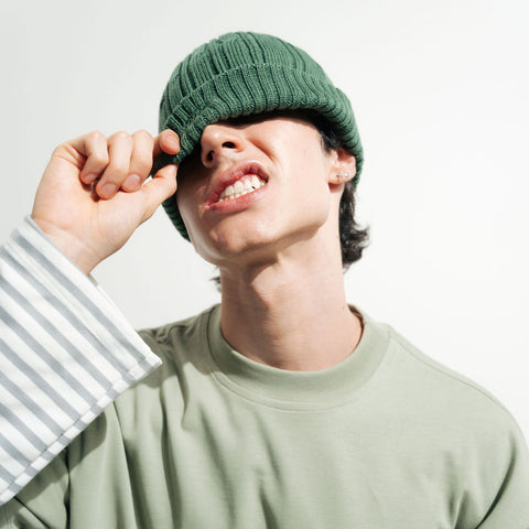 Daily knit Beanie - Pine Green