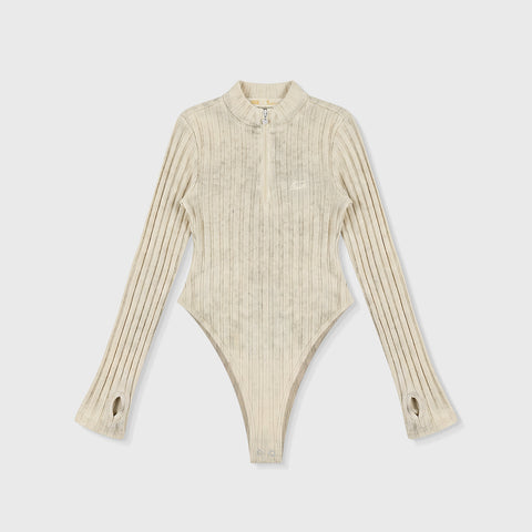 Daily Ribbed Bodysuit - Cream