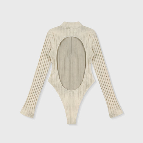 Daily Ribbed Bodysuit - Cream
