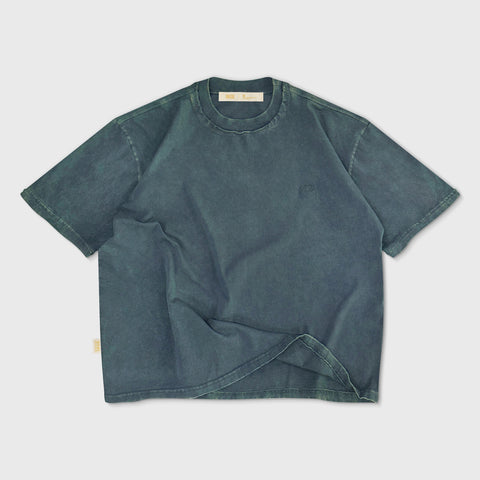 Daily Washed Boxy Tee - Deep Blue