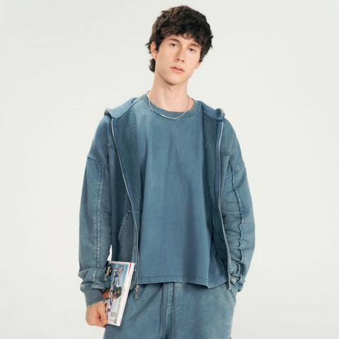 Daily Washed Hoodie - Deep Blue
