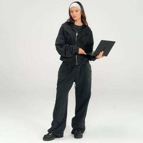 Daily Washed Sweatpants - Black