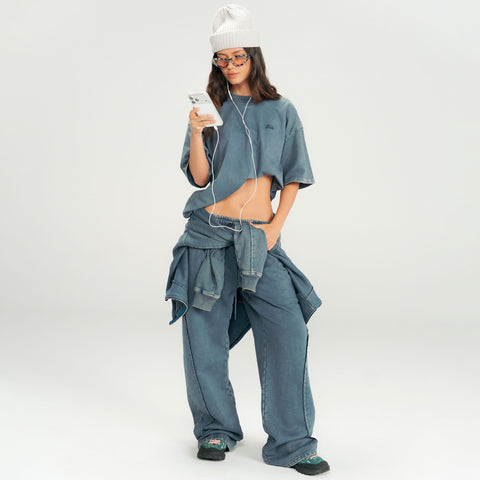 Daily Washed Sweatpants - Deep Blue