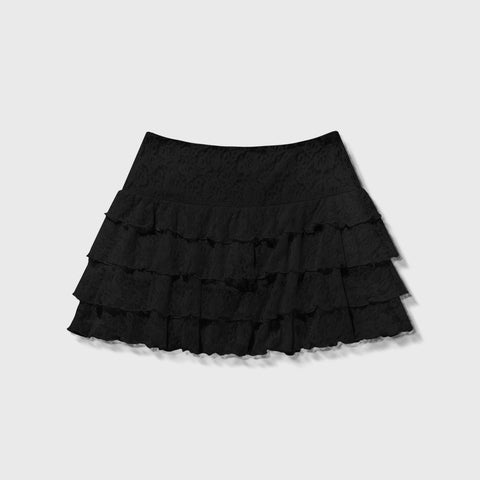 Drift Floral Mini Skirt - Black