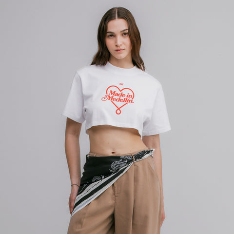 Medellín Crop Top - White