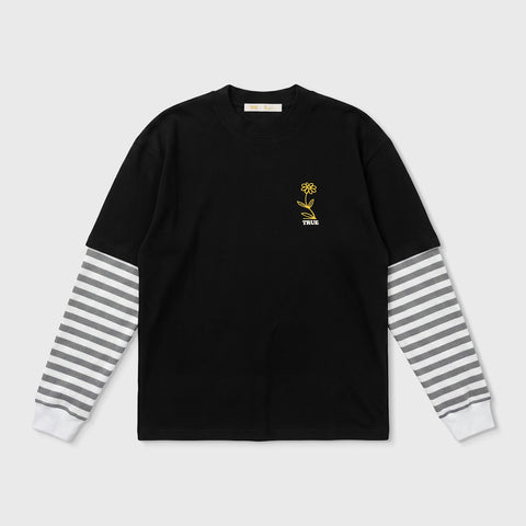 Flower Boxy LS - Black