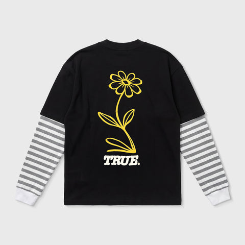 Flower Boxy LS - Black