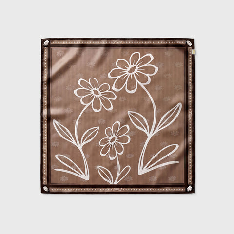 Flowers Bandana - Beige