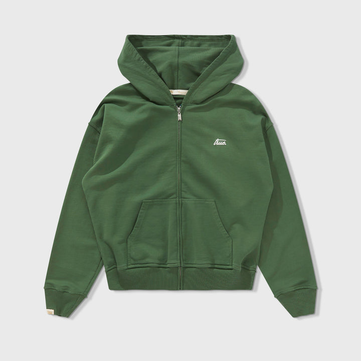 Forest Zipper Hoodie - Green