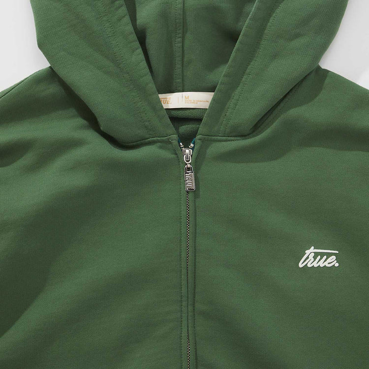 Forest Zipper Hoodie - Green