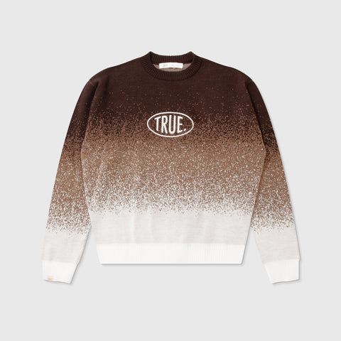 Gradient Knitted Pullover - Brown
