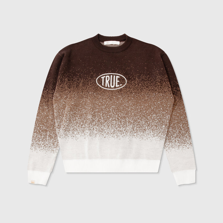 Gradient Knitted Pullover - Brown