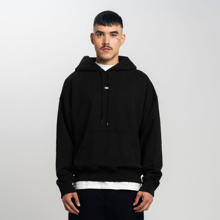 Classic Box-Fit Hoodie - Black