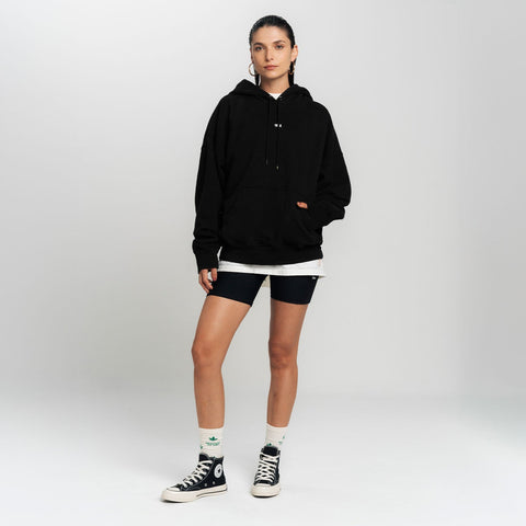 Classic Box-Fit Hoodie - Black