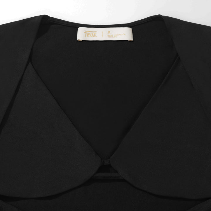 High-Leg Cut-Out LS Bodysuit - Black