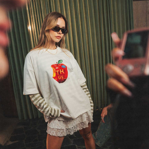 Juicy Boxy Tee - Cream