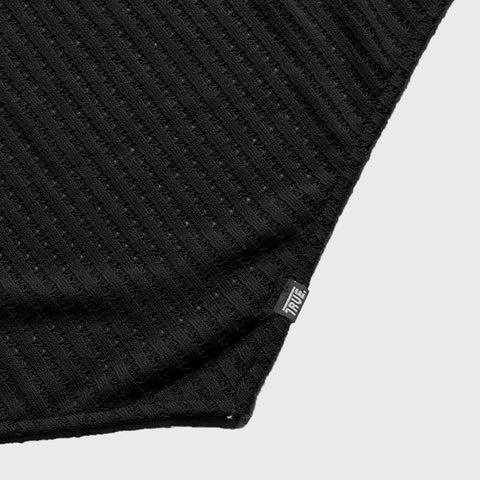 Knit Halter Bandana Top - Black