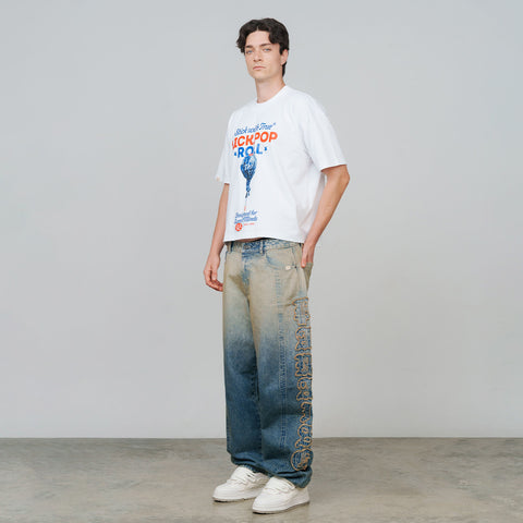 Lollipop Boxy Tee - White