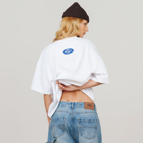 Lollipop Boxy Tee - White