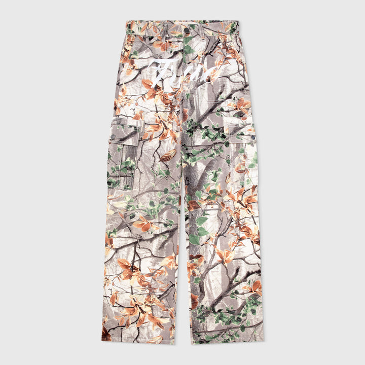 Loose Straight Leaf Pants - Brown