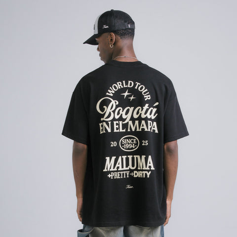 Maluma - Black Tee - Bogota En El Mapa