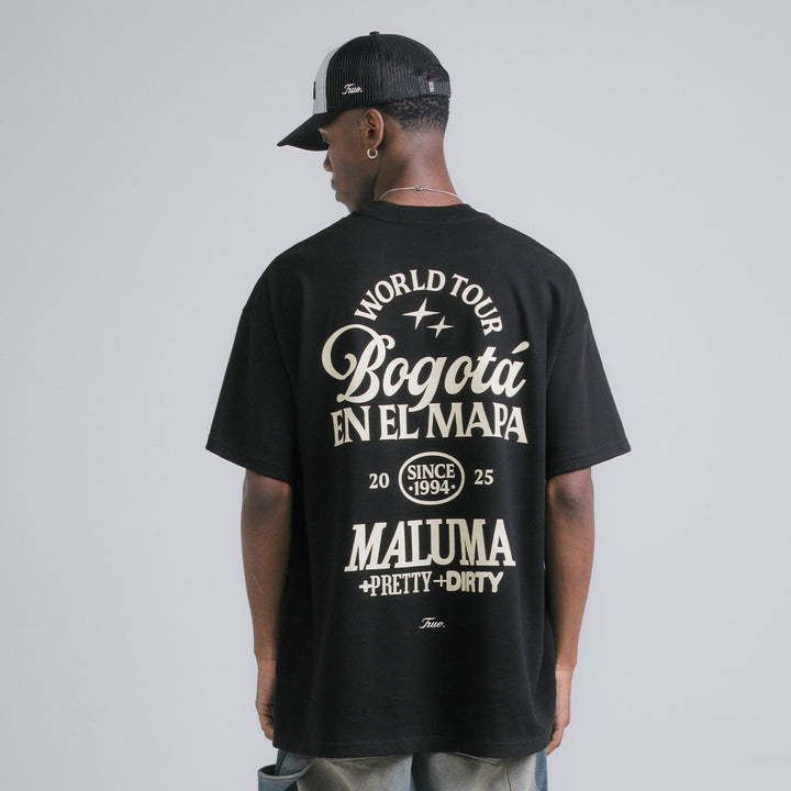 Maluma - Black Tee - Bogota En El Mapa