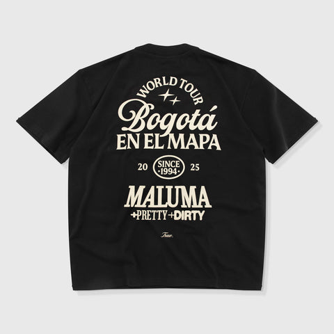 Maluma - Black Tee - Bogota En El Mapa