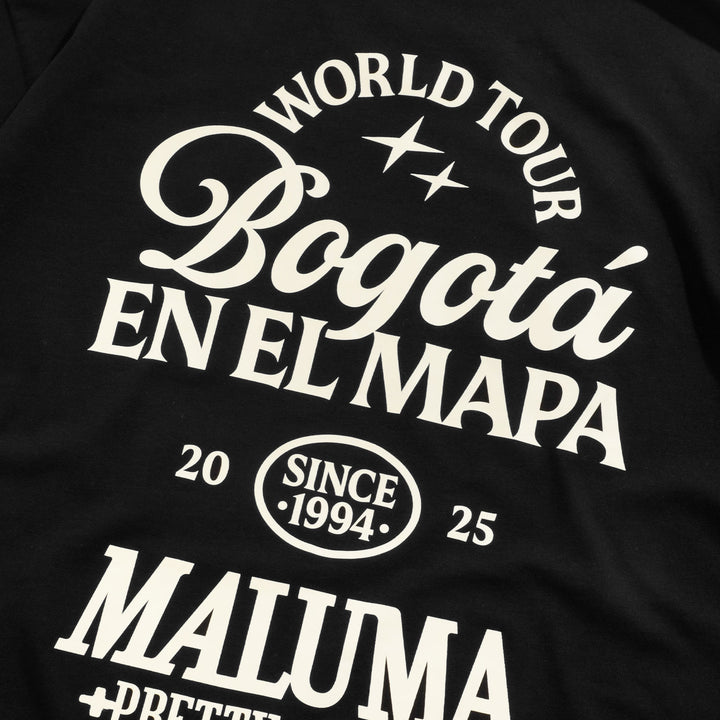 Maluma - Black Tee - Bogota En El Mapa