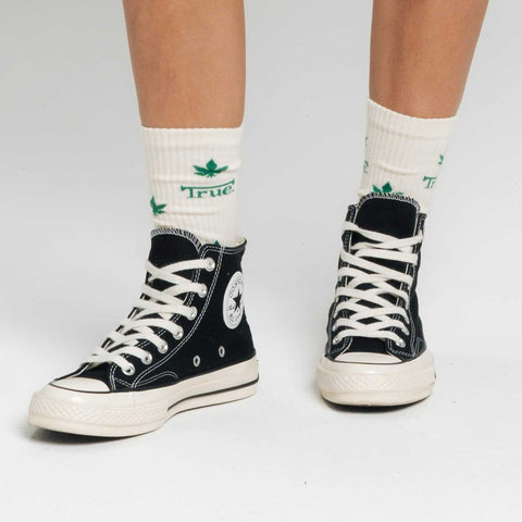 True X Herb Print Socks - Ivory