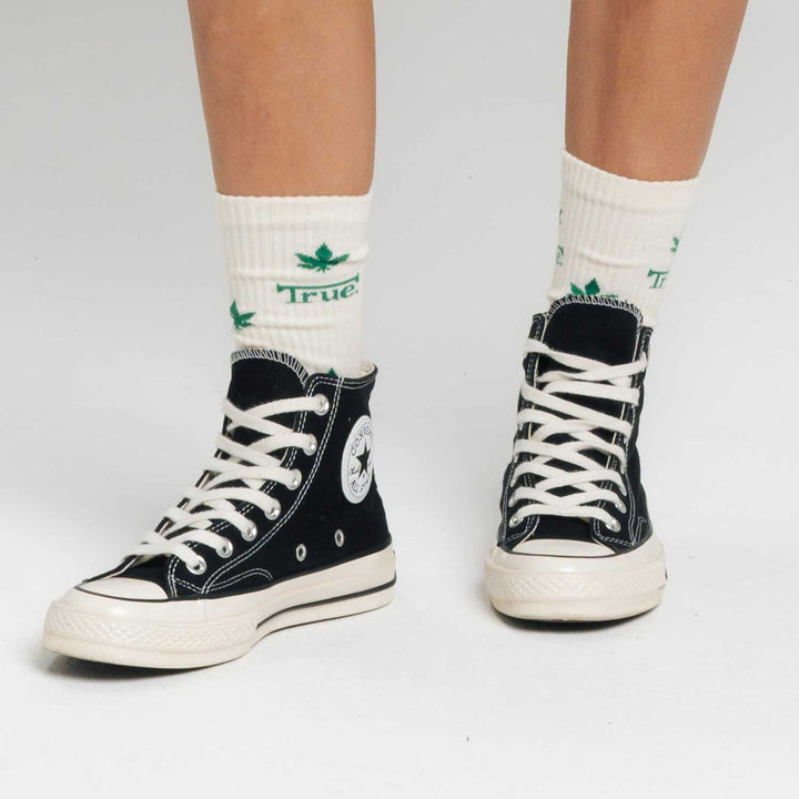 True X Herb Print Socks - Ivory