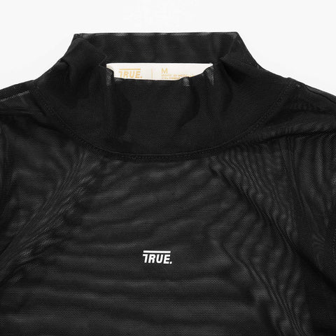 Mesh LS Mock Tee - Black